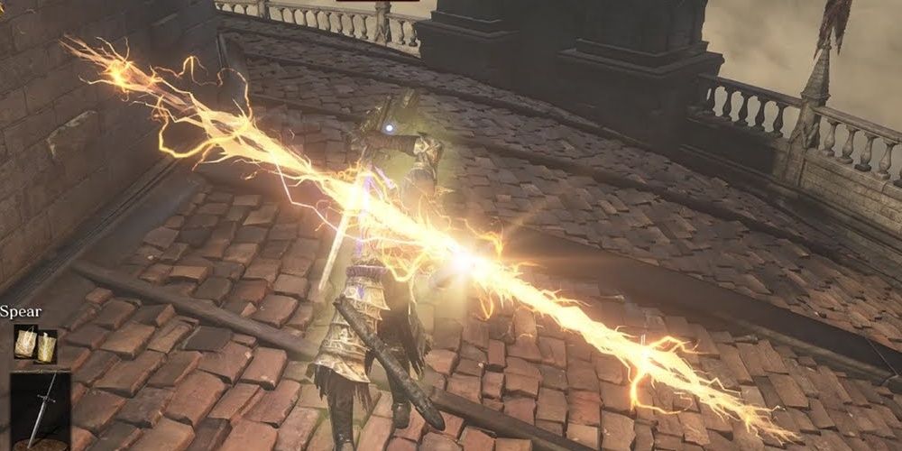 Great Lightning Spear charged in Dark Souls 3