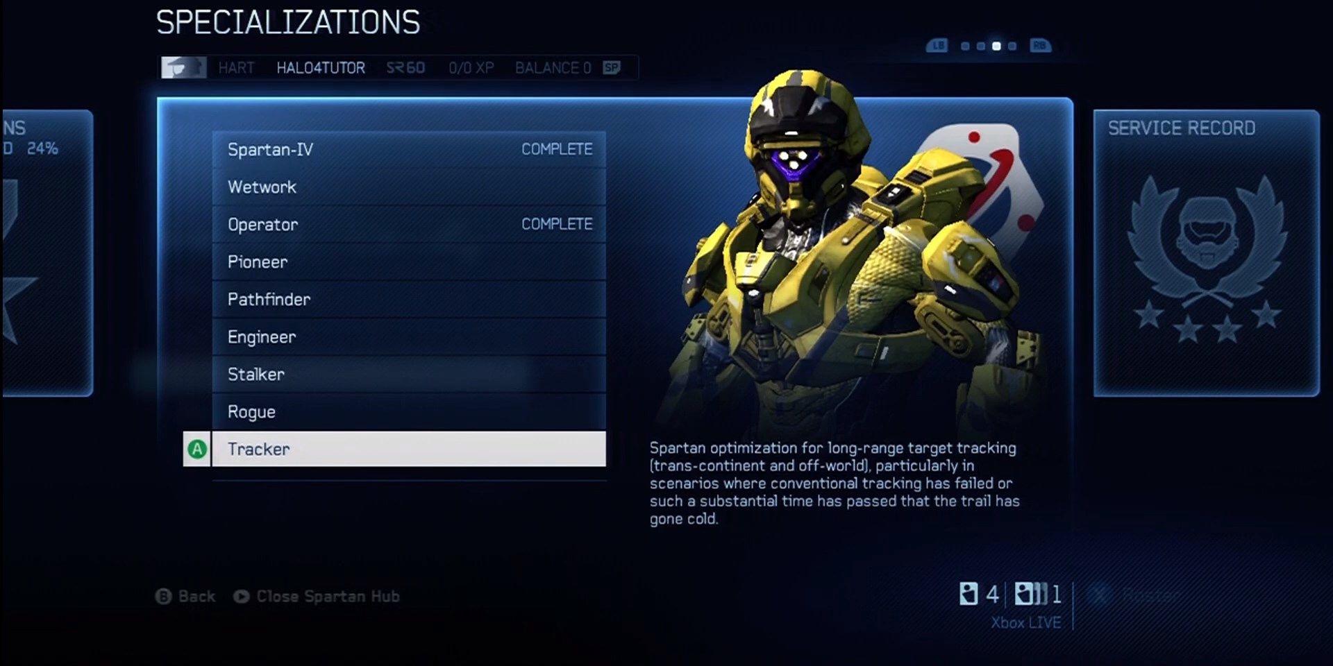 Halo 4 Tracker Specialization