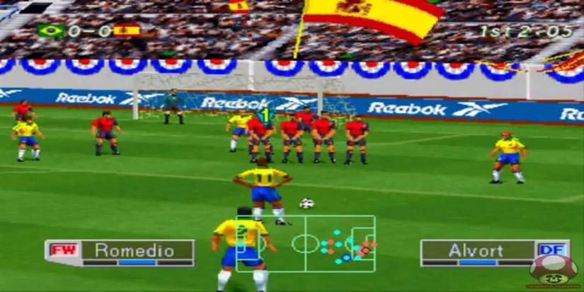 International Superstar Soccer 98 freekick