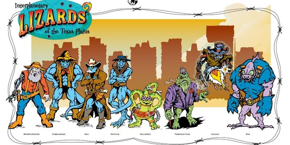Interplanetary Lizards Of The Texas Plains Character Lineup