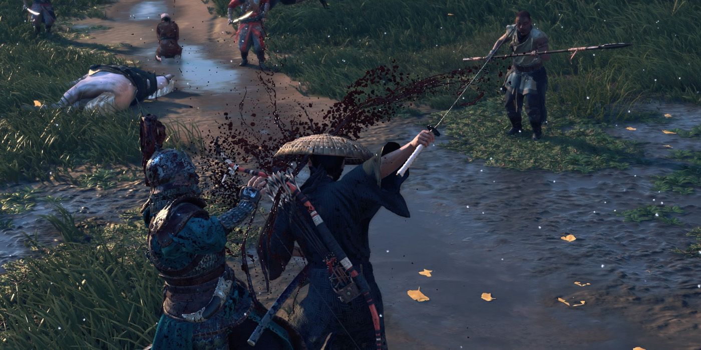 Jin doing a parry - Ghost of Tsushima Best Gear Skills Techniques