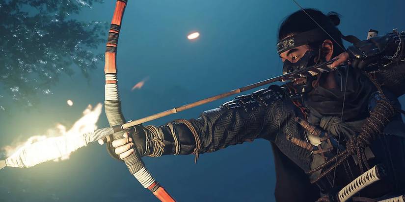 Jin using archery - Ghost of Tsushima Best Gear Skills Techniques