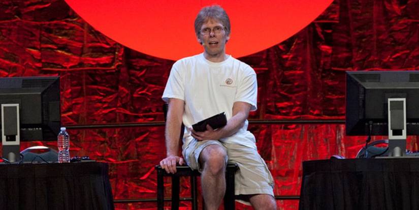 John Carmack Reading From Book At Quakecon
