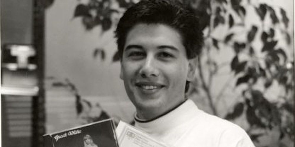 John Romero In 1989 Holding A CD