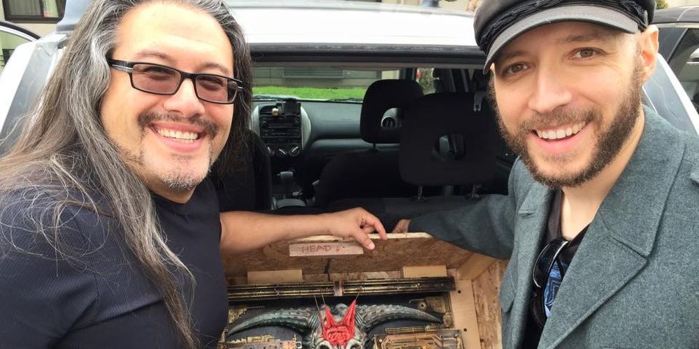 John Romero With A Fan And His Art