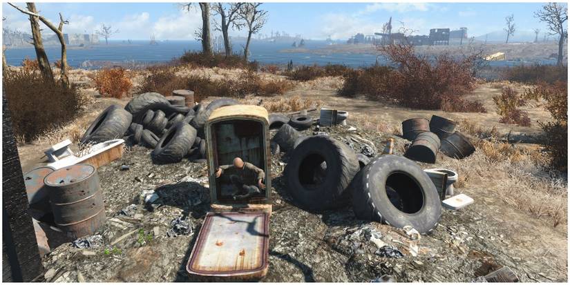 Billy the Ghoul kid climbing out of a fridge