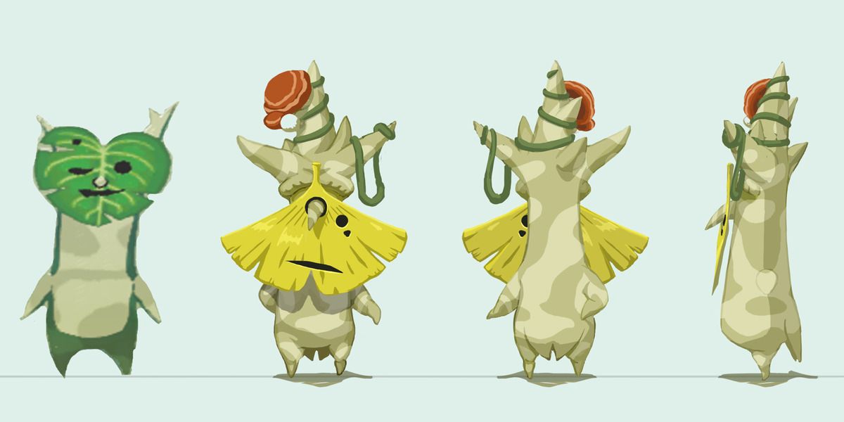 Korok character models from Breath of the Wild