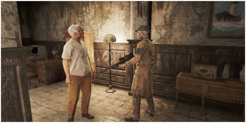 Nick Valentine confronting Eddie Winter