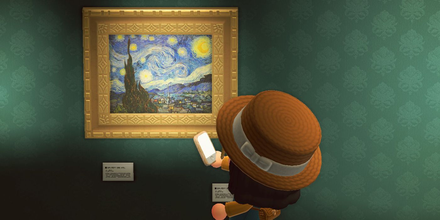 Looking at art - Animal Crossing Secret Things