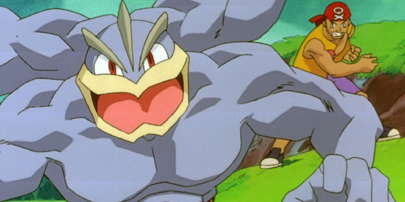 Machamp in battle with a Trainer