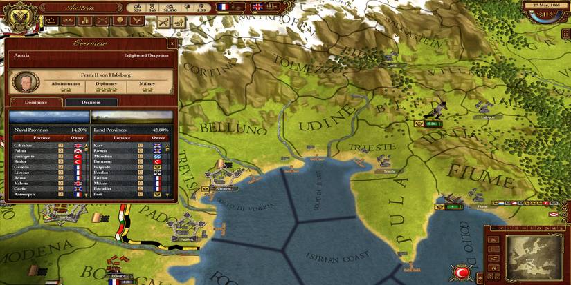 March of the Eagles map