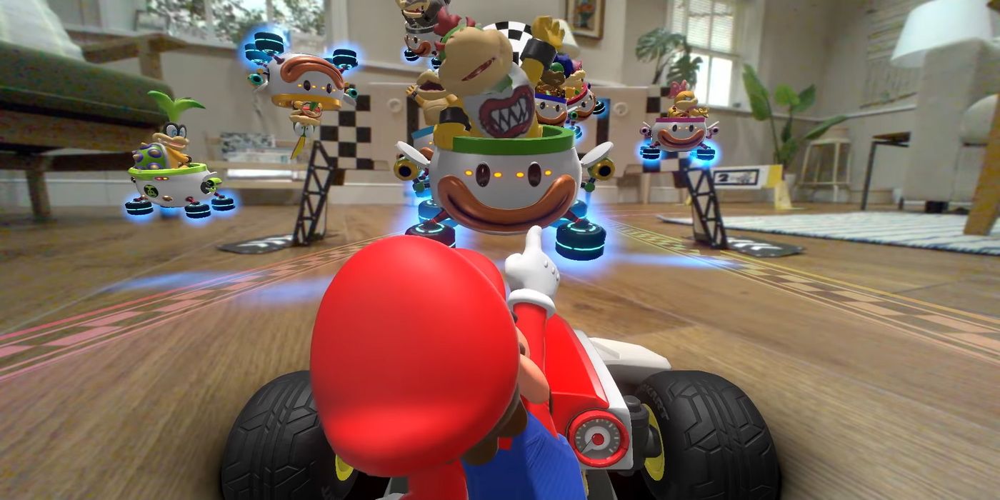 Mario encounters the Koopalings while racing