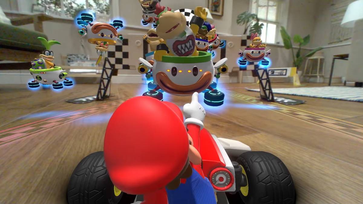 Mario encounters the Koopalings while racing