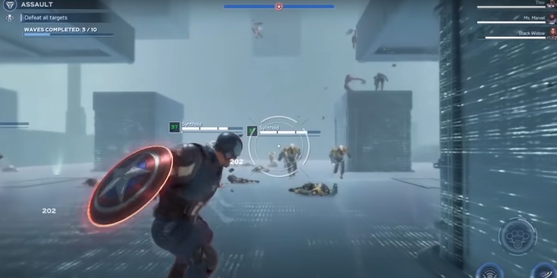 Cap using Steamroller in Marvel's Avengers