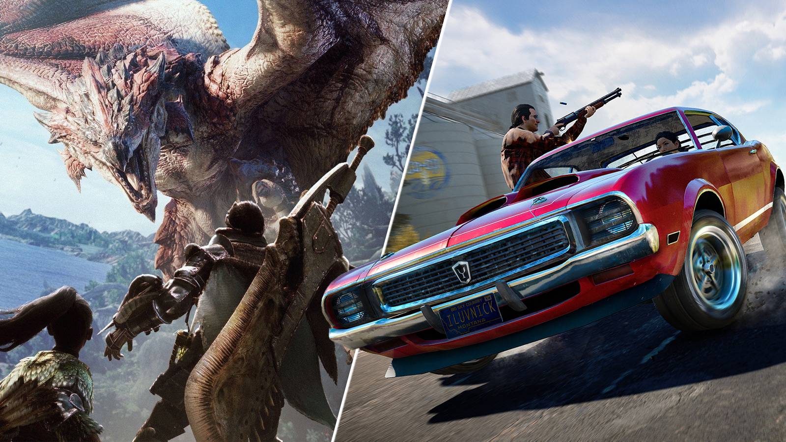 Monster-Hunter-World-Dragon-Far-Cry-5-Red-Car-Feature-Image