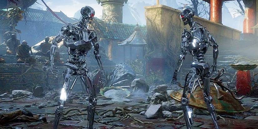 Mortal Kombat 11 T-800 Terminator Endoskeleton Fight Versus