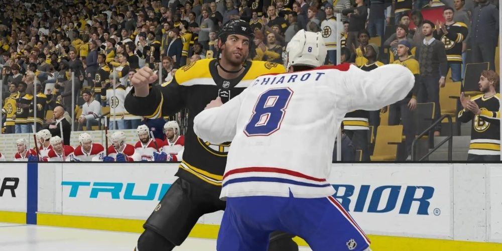 NHL 21 Bruins Rangers Fight