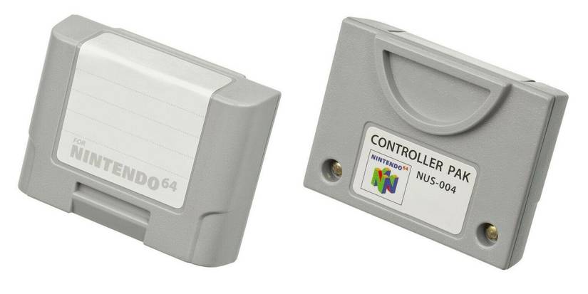Nintendo 64 Controller Pak Front And Back