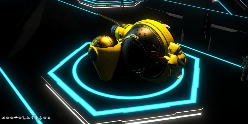 A Guppy Style, Exotic Class Ship From No Man's Sky