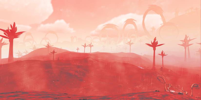 Planet with giant fauna and flora