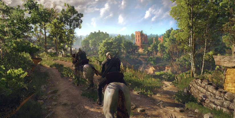 PC Geralt roaming a forest - Witcher 3 Switch vs PC