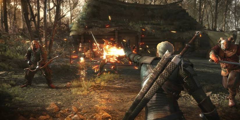 PC Geralt using WItcher Signs - Witcher 3 Switch vs PC