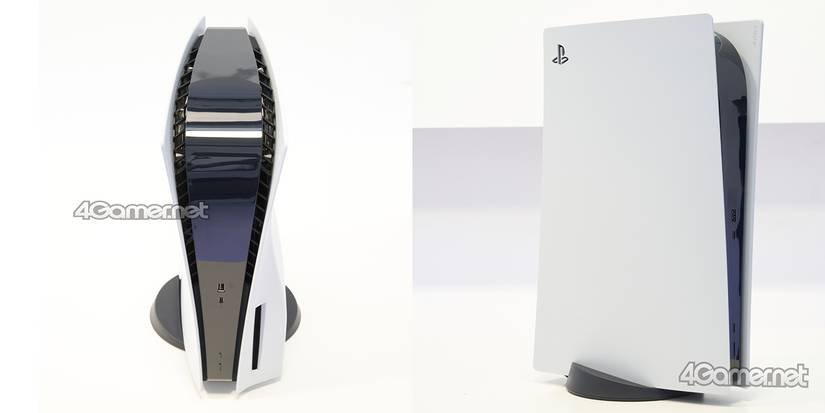 Two PS5 consoles next to each other