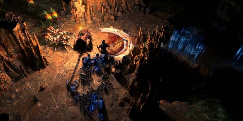Path of Exile Delve combat.
