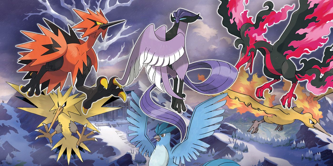 Vê as versões Galarian de Zapdos, Moltres e Articuno