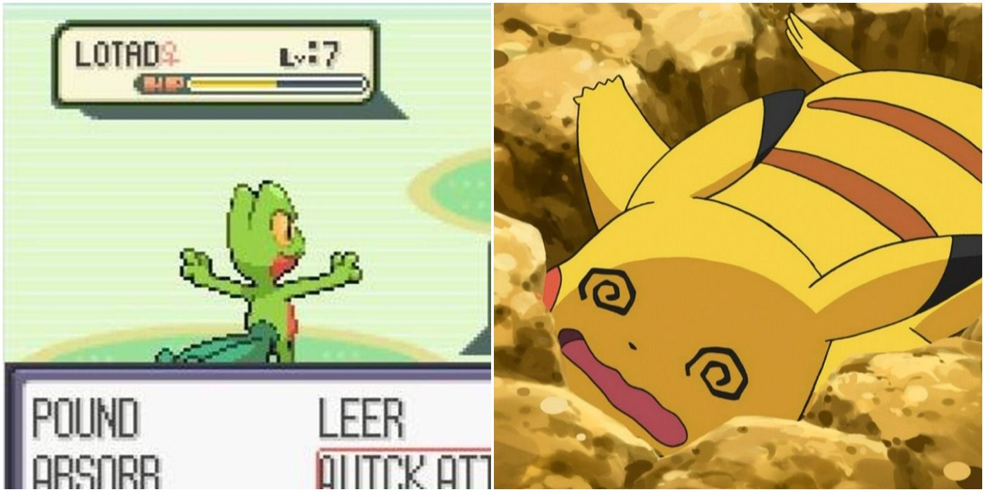Treecko moves and fainted Pikachu