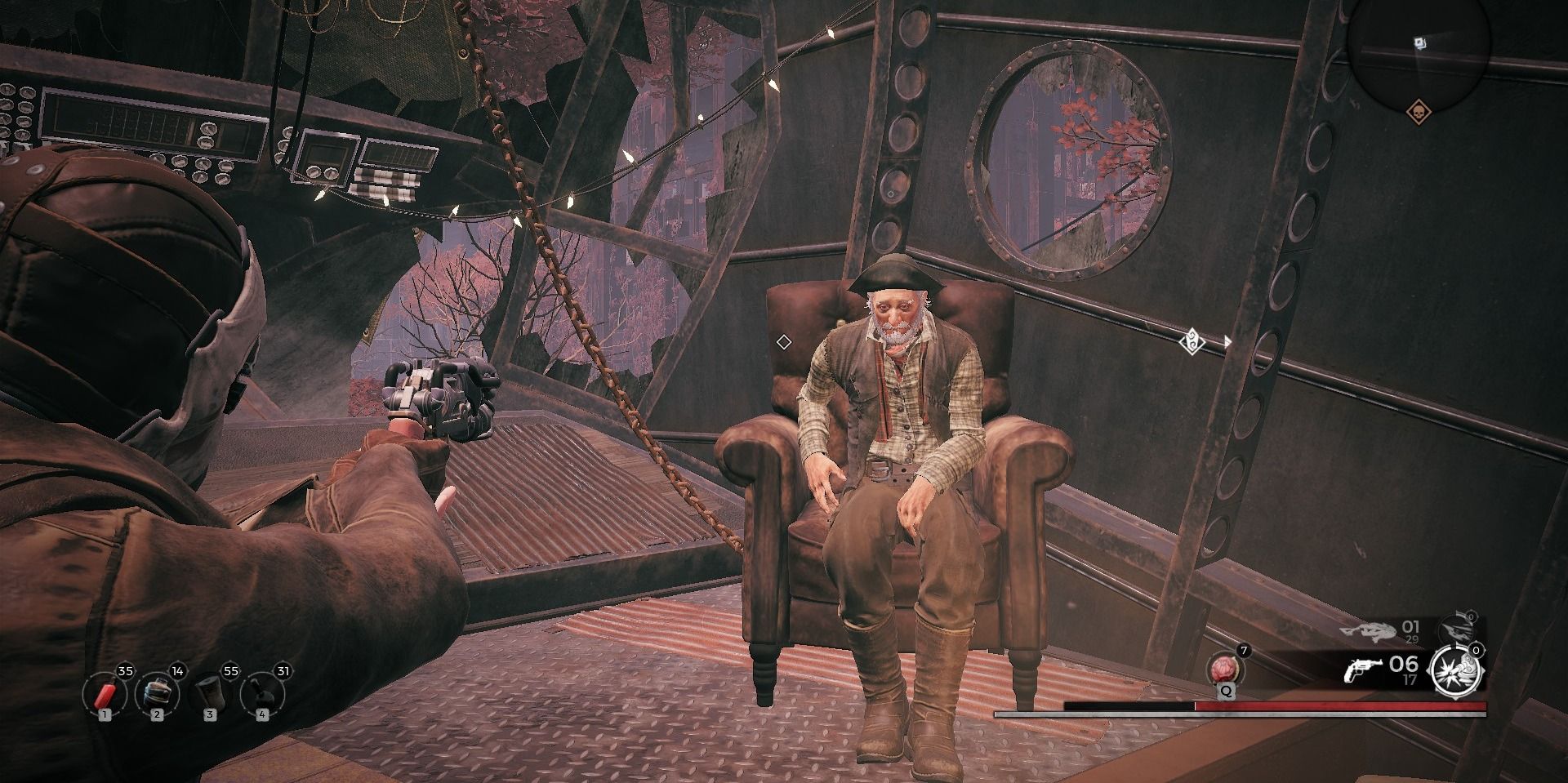 Player talking to Mudtooth (old man telling stories)