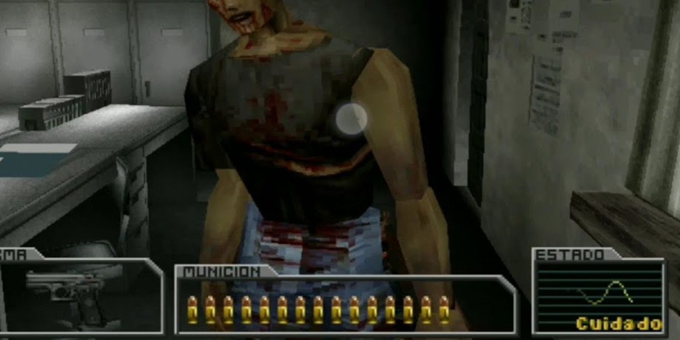 Зомби Resident Evil Survivor рядом с игроком