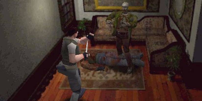 Resident evil first zombie playing as chris