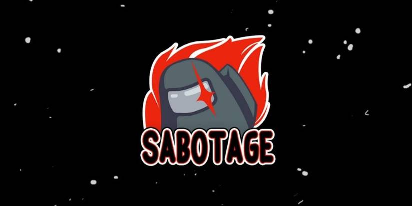 Among Us Sabotage Button with Among Us Background