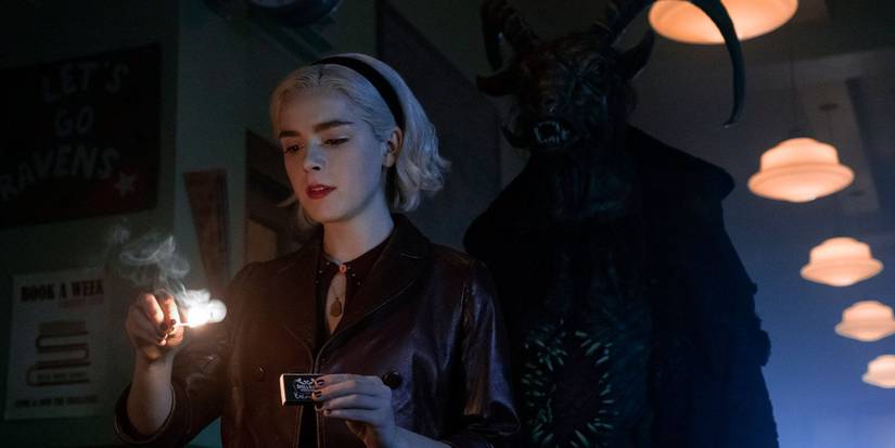 Satan behind Sabrina in Chilling Adventures of Sabrina