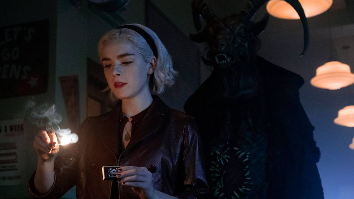 Satan behind Sabrina in Chilling Adventures of Sabrina