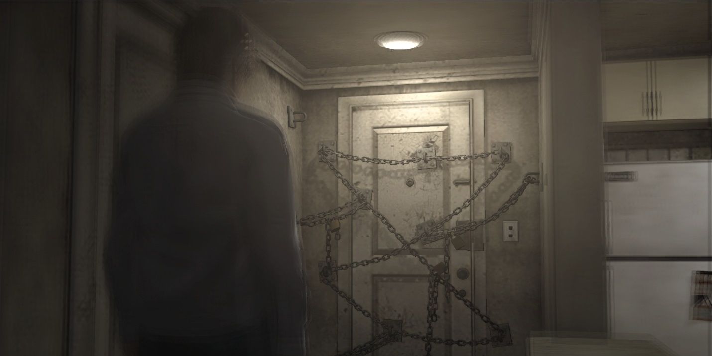 Silent Hill 4 The Room Henry Stares At Locked Door
