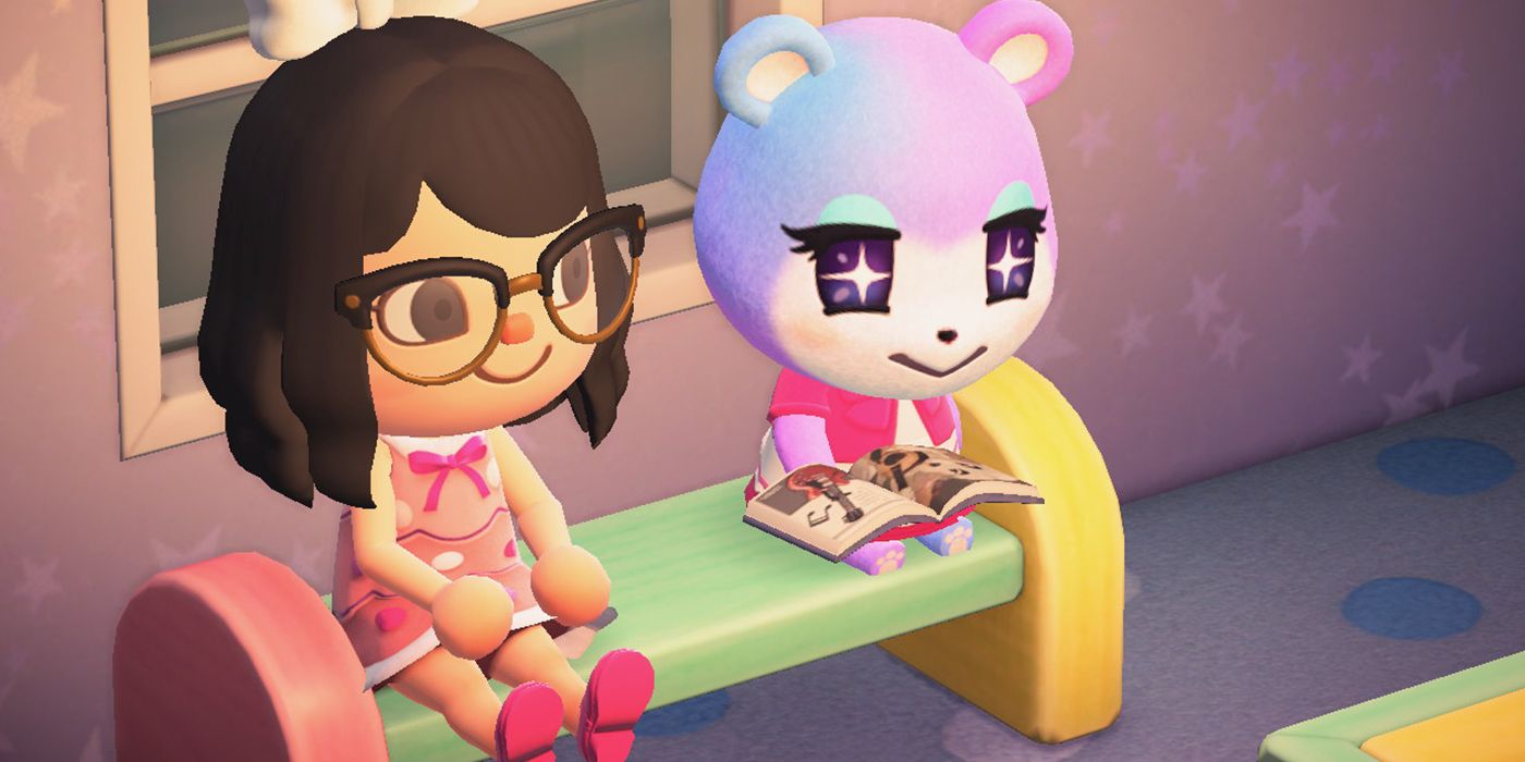 Sitting beside a villager - Animal Crossing Secret Things