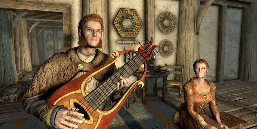 Skyrim Bard At An Inn Playing