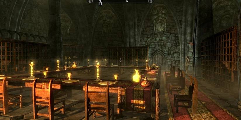 Castle Volkihar library in Skyrim
