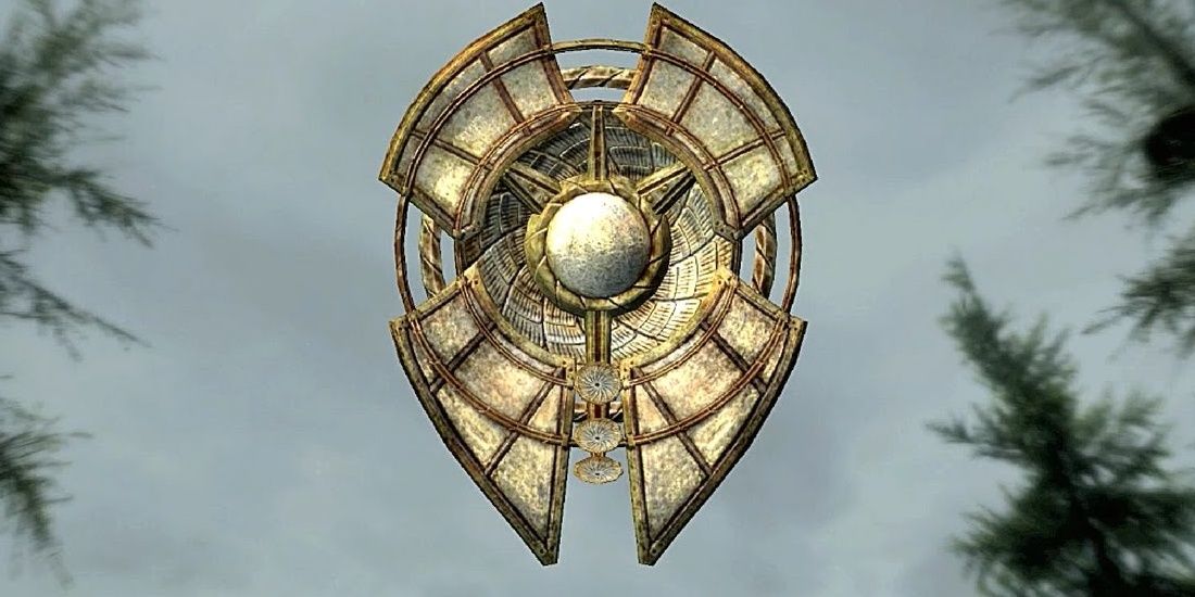 Skyrim Spellbreaker shield Daedric Artifact.