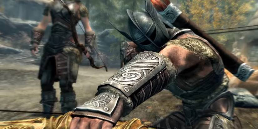 A Warrior shooting a bow Skyrim PS4