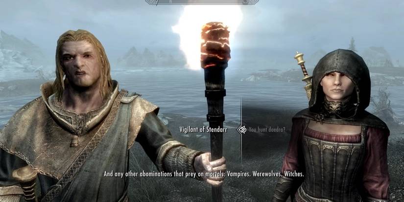 Vigilant and Serana in Skyrim