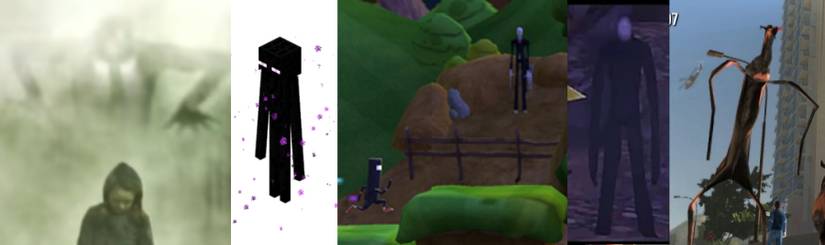 Slender Man Appearances Skrillex Enderman BitTrip Runner Plants vs Zombies Goat Simulator