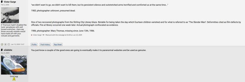 Something Awful Post Slenderman Origins