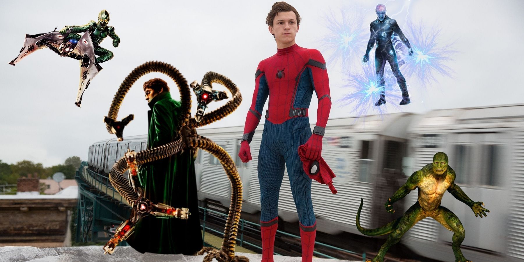 Spider-Man Tom Holland With Villains From Other Movies