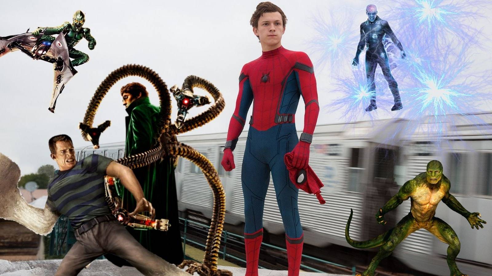 Spider-Man Tom Holland with Villains