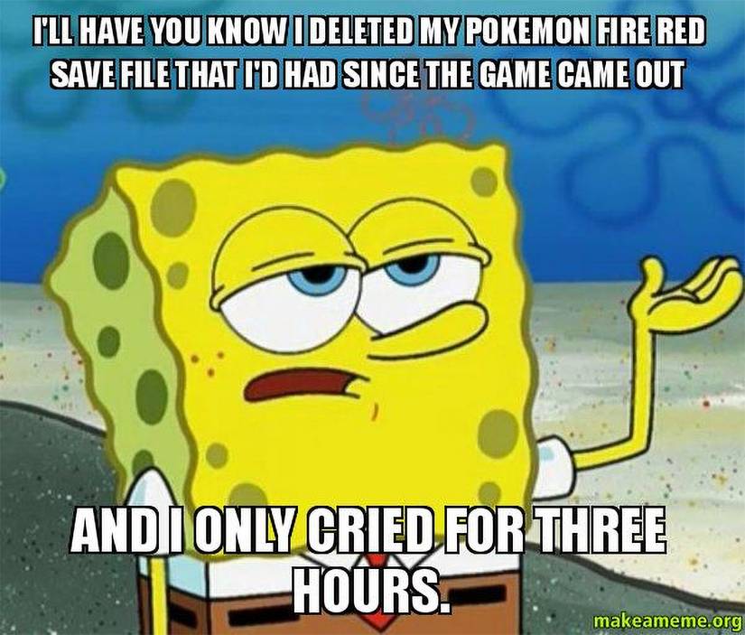 Spongebob pokemon firered meme