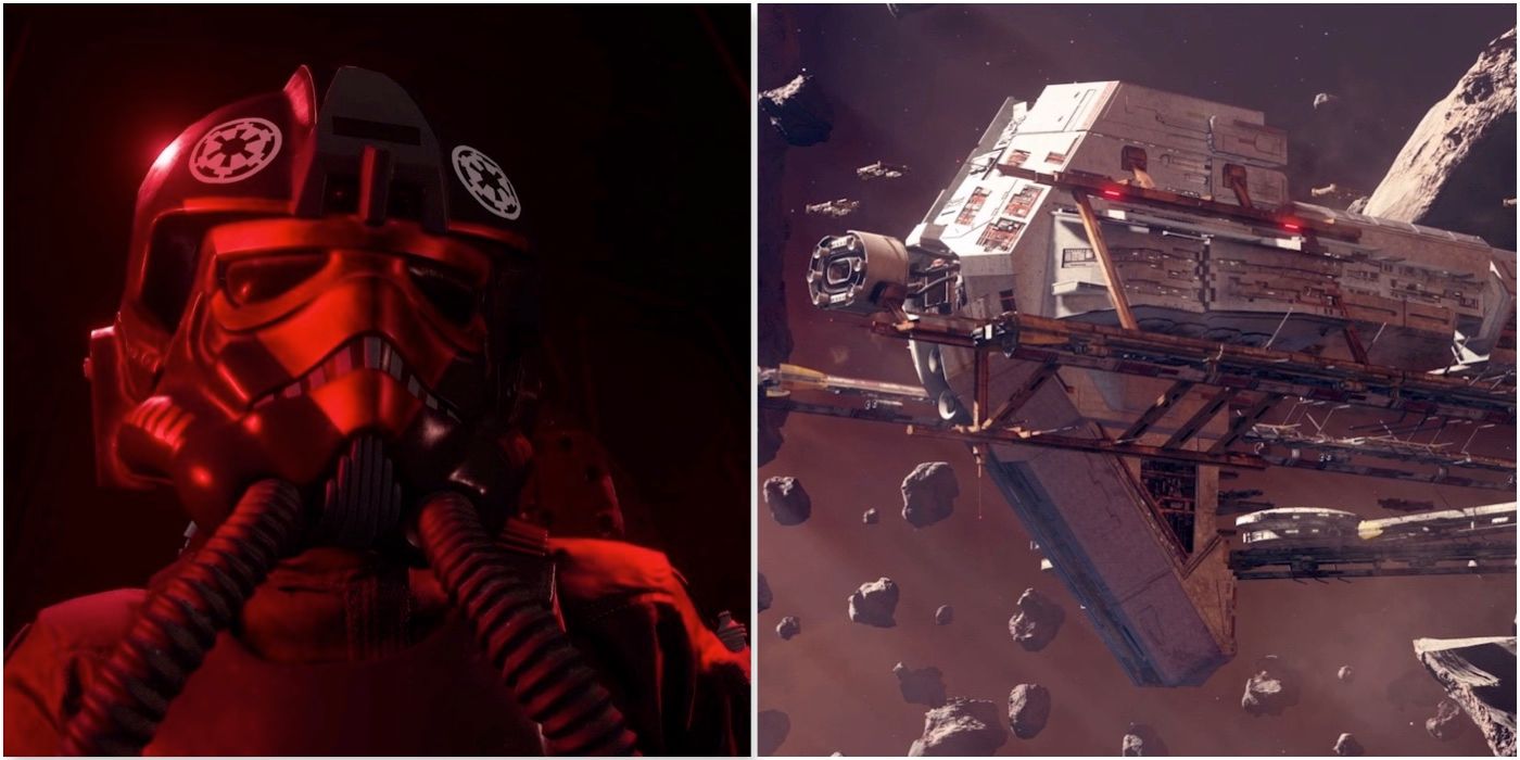 Gameplay screenshots from Star Wars Squadrons