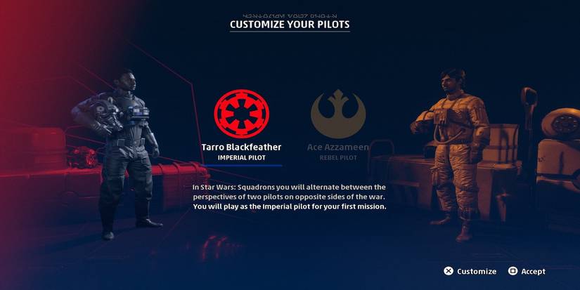 A gameplay screenshot from Star Wars Squadrons